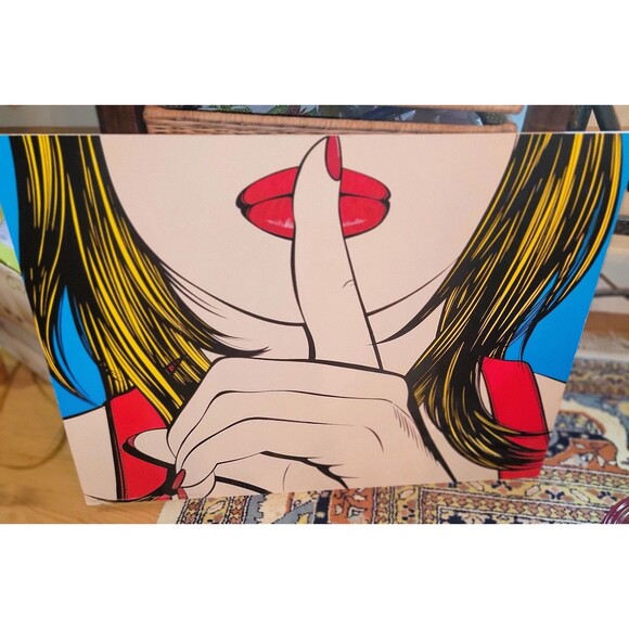 VTG 90s IKEA SOLMYRA Pop Art ‘Ssshhh’ by Deborah Azzopardi, Warhol Lichtenstein - Picture 15 of 16